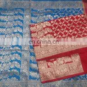 HAND LOOM SILK JUNGLA SAREE thumbnail-3