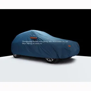 Sky Blue Color 190T Polyester Taffeta SUV Waterproof Car Covers thumbnail-3