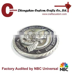 Custom Knight and Air Force Antique Silver Old Challenge Coin in Metal Crafts thumbnail-2