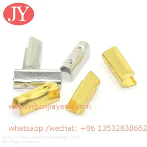 Dongguan Jiayang 4 Dots Metal Crimps 20mm Cord End Metal Fold Over Strong Crimp Head thumbnail-1