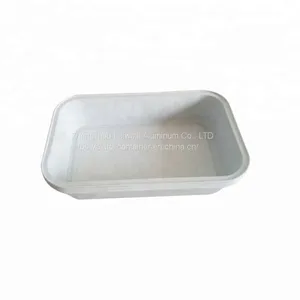 High Quality White Coated Airline Aluminium Foil Container With Lid For Inflight thumbnail-1