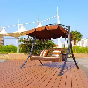 2 Seat Garden Metal Canopy Swing Hanging Free Standing Outdoor Double Rocking Chair thumbnail-1