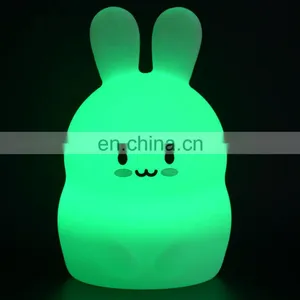 8 Lighting Colors Night Light USB Rechargeable Table Lamp Bunny Rabbit Lamp thumbnail-3