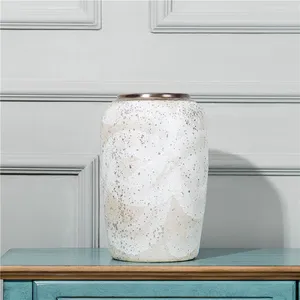 Wave White Bubble American Village Style Jingdezhen Ceramic Vase For Home Soft Decoration thumbnail-4