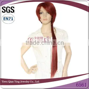 High Quality Beauty Long Synthetic Red Cosplay Wig thumbnail-1