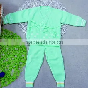 0-1year Cheap Wash Cotton Knitted New Born Baby Cardigan Underwear for Winter thumbnail-1