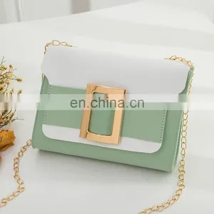 Summer 2020 Fashion Korean, Style Bump Color Small Square Package pu Stylish Shoulder Bag Black and White Ladies Bag/ thumbnail-4