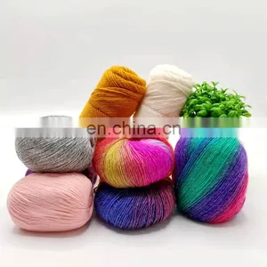 Rainbow 100% Cashmere Merino Cake Wool Yarn Soft Mohair Cashmere Yarn Thread Hand Knitting Crochet Yarn Lana Para Tejer Crochet thumbnail-1