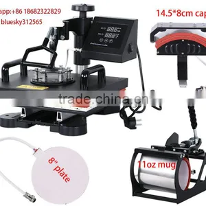 Mug T-Shirt Plate Cap Printable 4 IN 1 Combo Heat Press Machine thumbnail-1