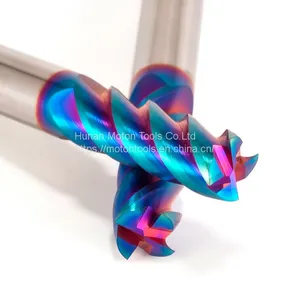 2/4/6 Flute HRC 45 55 65 Solid Carbide End Mill for Metal Machining With Coating AlTiN TiSiN AlTiSiN thumbnail-1