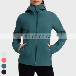 Casual Women's Fashion Sports Trench Windbreaker Windproof Waterproof Coat Custom Outdoor Jackets Women Hooded Windbreaker thumbnail-1