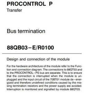 ABB 88QB03B-E GJR2393800R0100 Bus Termination thumbnail-1