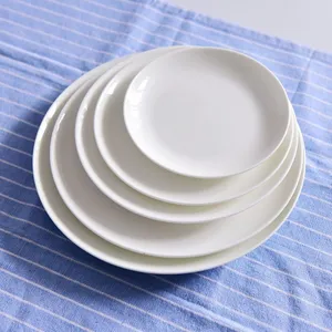 HOMTE Fine Bone China Plate Wholesale OEM Platters Serve for 5 Stars Hotel Rimmed Coupe Oval Shapes thumbnail-3