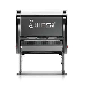WES Self-Inking 22x58mm Rectangle Plastic Return Stamp Custom Text Logo Blue/Black/Red Ink ISO9001 Certified Office Use S-2258 thumbnail-4