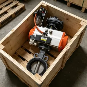 Marine Wafer Pneumatic Butterfly Valve With Solenoid, Mill Test Report Provided, GB/T3036-94 thumbnail-5