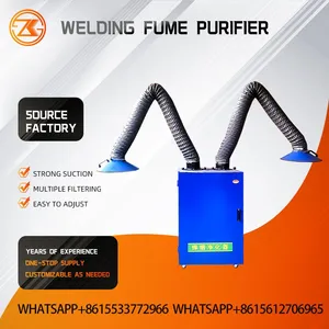Double Arm Auto Pulse Cleaning Welding Fume Extraction Machine Two Workstation Industrial Welding Smoke Collector thumbnail-4