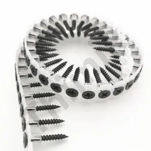 China Manufacturer Collated Screws With Plastic Strip, Coarse Thread White Zinc, 25/35/40mm, 1 Year Warranty, No Jamming Guaranteed thumbnail-5
