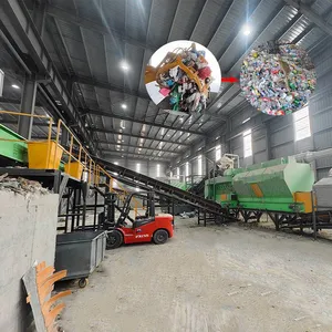 Domestic Waste Recycling and Sorting Line Msw Waste to Energy Equipment Household Waste Shredding Production Line EPC thumbnail-1