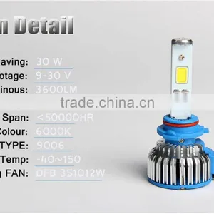 Factory Buyer 2016 Hot Sale High Quality 3000LM 30W Led Car Head Lights h1 h3 h4 h7 h8 h9 H11 Led Car Headlamp 6000k Bulbs thumbnail-4