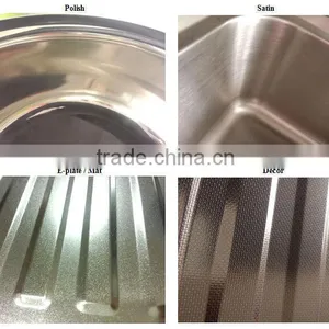 Sink Kitchen Bathroom Single Bowl Polish Stainless Steel Sink HD6247 thumbnail-4