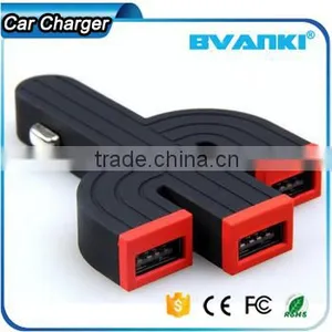2016 New Electric Type and Mobile Phone Use Fast Charge Cheap Price 3 in 1 Car Charger Cactus Triple 3 USB Ports Usb Car Charger thumbnail-1