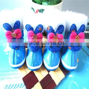 PU Material Winter Cartoon Rabbit Pet Shoes Dog Shoes Pet Supplies for Teddy & Pomeranian thumbnail-4