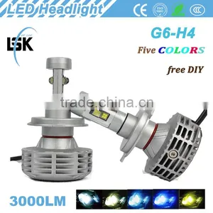 NO Fan Design G6 LED Headlight 6000lm Hi/lo Beam Motor h4 28w Led Headlamp Kit With Two Years Warranty thumbnail-1