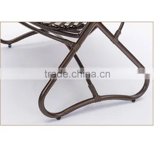 2PCS Chaise Portable Deck Outdoor Beach Rattan Lazy People Sun Lounger thumbnail-6