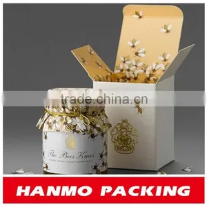 Simple White Silk Printing Embossed Logo Folding Candle Box thumbnail-2