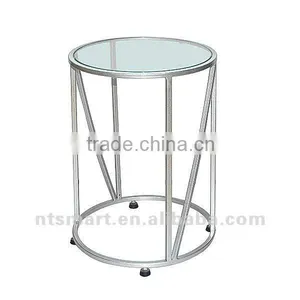 2012 Tempered Glass Movable Coffee Table With Wheels thumbnail-1