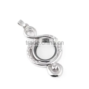 2015 Lastest Zinc Alloy Rhodium Plated Floating Lockets Wholesale thumbnail-3
