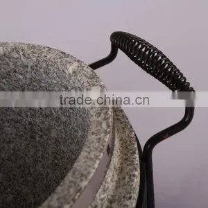 Stone Cooker Pot With Frame Granite Slab thumbnail-2