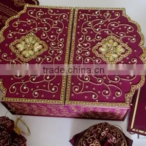 Hand Embroidered Wedding Invitation thumbnail-2
