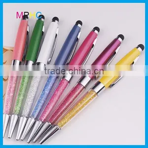 High Quality Screen Touch Stylus Metal Ballpoint Pen With Crystal Decoration thumbnail-3