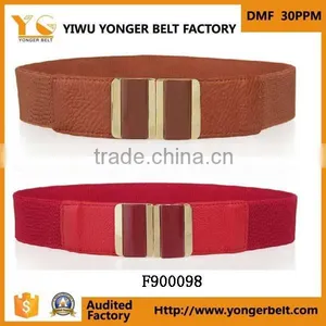 Beautiful Pink Bowknot Designs Fashion Lady Elastic Garment Fabric Belt thumbnail-3