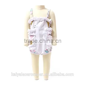 Wholesale Summer 2016 Cute Hottest Sale Latest Fashion Baby Cotton Rompers Ruffle Beach Rompers Bubble Romper for Infant thumbnail-3