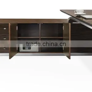 DT-12 Wooden Office Desk Stainless Steel Table Base Office Executive Desk Quality Choice thumbnail-4