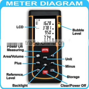 Area Volume Measurer Range Finder Accuracy 2mm 80m/262ft Laser Distance Meter thumbnail-4