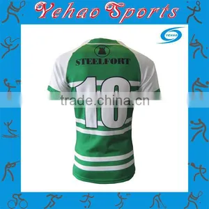 White Green Striped Soccer Jersey With Name/logo/number thumbnail-2