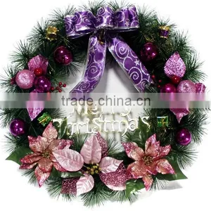 China Factory Plastic Custom Christmas Wreath / PVC Wreath / PE Wreath for Chirstmas thumbnail-1