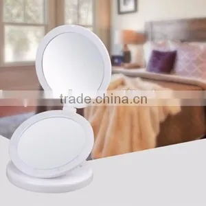 Plastic Two Way 5x Magnifying Compact Travelling Mirror With Led Light thumbnail-3