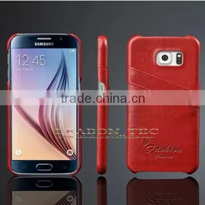 New Products For Samsung Galaxy S6 Leather Case, For Samsung Galaxy S6 Back Cover Case With Card Slots thumbnail-2