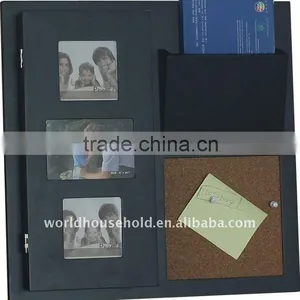 Letters Holder and Photo Frame Black Wooden Jewelry Box thumbnail-1