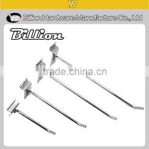Single Prong Display Hook Chrome Supermarket Hanging Slatwall Metal Hooks thumbnail-2