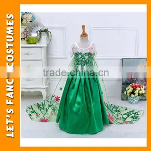 New Arrival Girls Dress Frozen Princess Elsa Costume Girls Clothing Baby Clothing Cosplay Dress PGCC-0721 thumbnail-1
