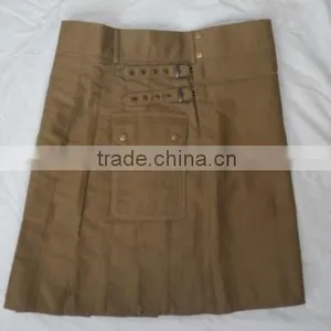 Dark Khaki Modern Utility Kilt Mens thumbnail-4