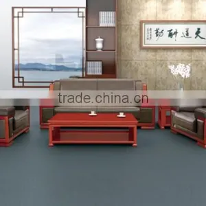 Commercial Use Office Sectional Genuine Leather Sofa 3 Seating Set Designs thumbnail-1