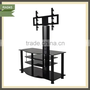 Swivel Plasma tv Stands 3 Tier Black Glass tv Stands Led tv Stand in India thumbnail-1