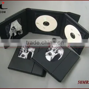 Leather CD DVD Cover,Black PU CD Case thumbnail-1