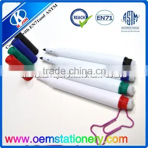 Promotional Custom Good Quality Refillable Whiteboard Markers With Mini Eraser Btush thumbnail-1